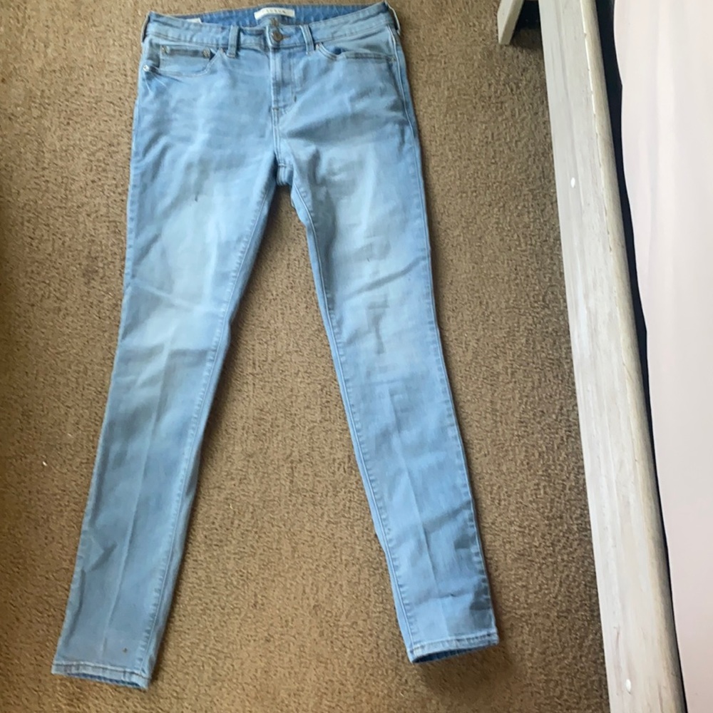 pacsun stacked skinny blue jeans